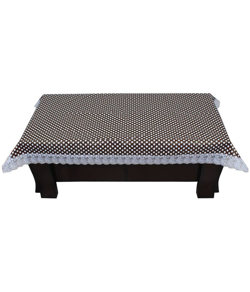     			Printed PVC 4 Seater Rectangle Table Cover ( 152 x 92 ) cm Pack of 1 Brown