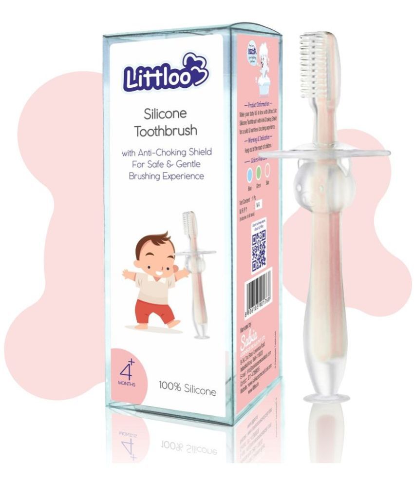     			Littloo Pink Silicone Baby Toothbrush ( 1 pcs )