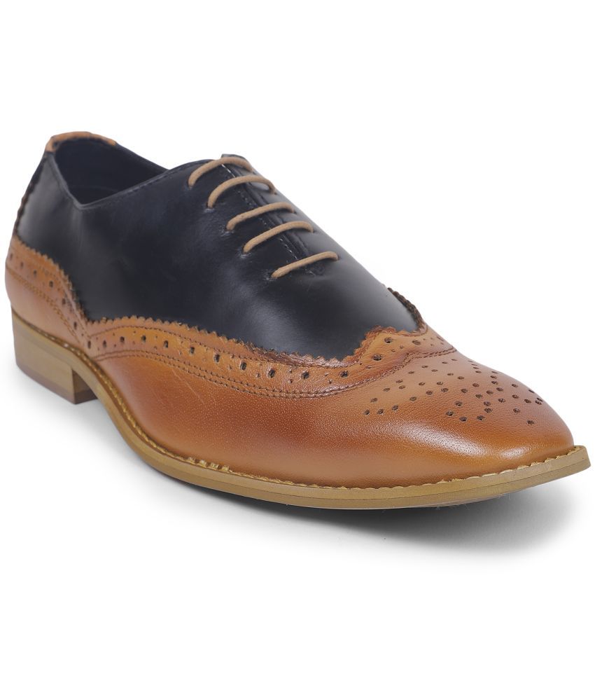     			bossworld - Brown Men's Dual Shade Formal Shoes