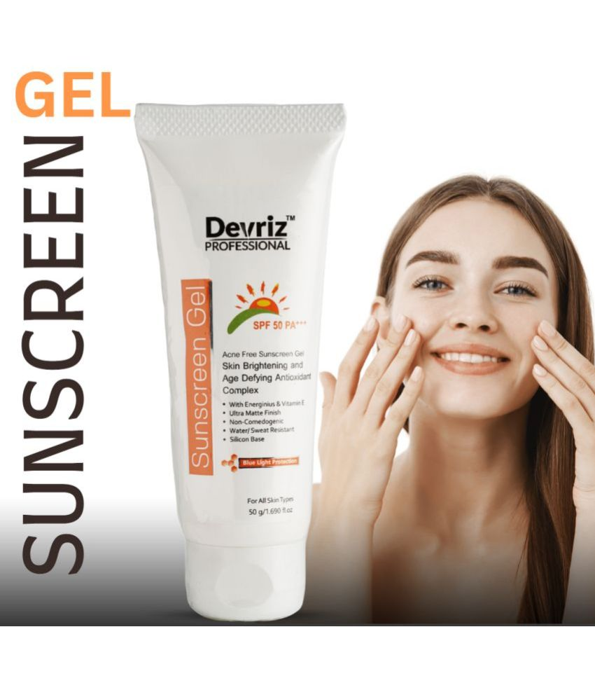     			Devriz Professional - SPF 50 Sunscreen Gel For All Skin Type ( Pack of 1 )