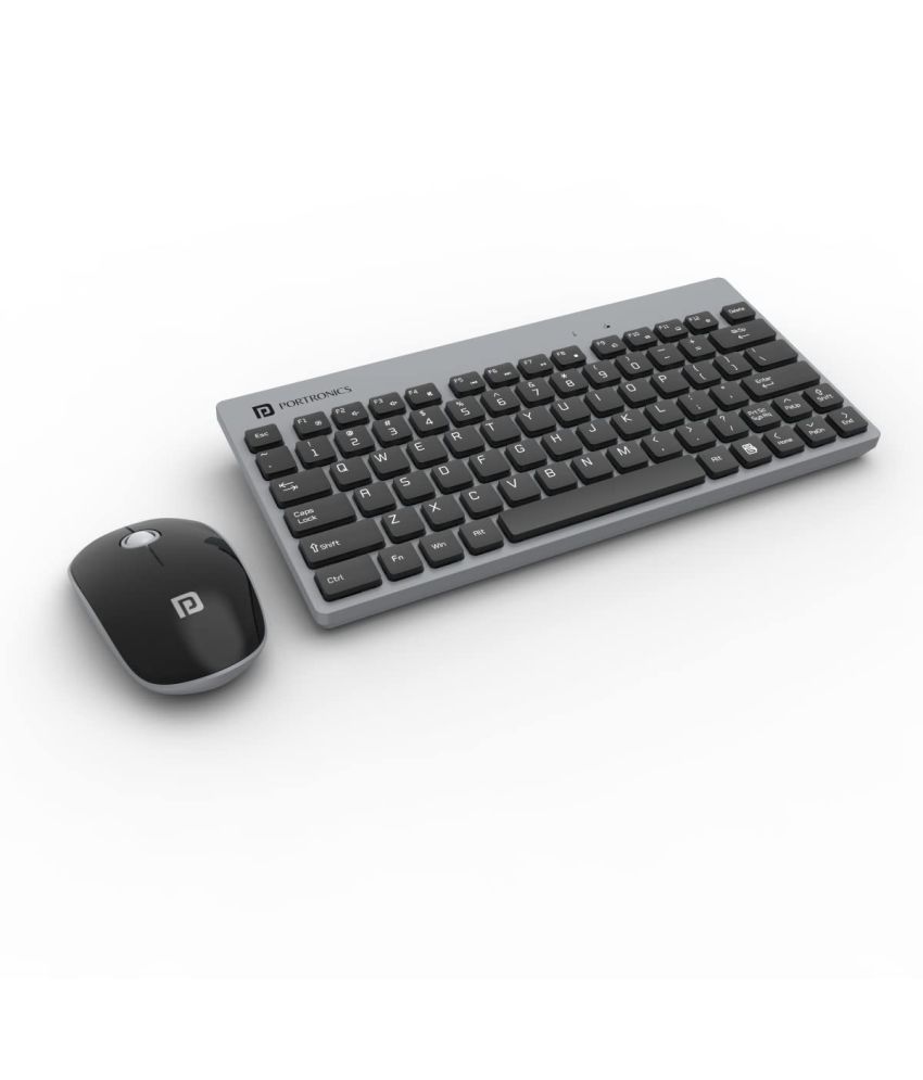     			Portronics - Grey Wireless Keyboard Mouse Combo
