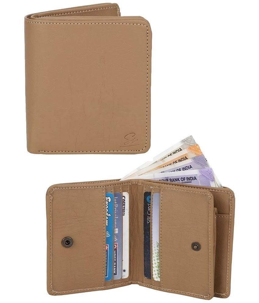     			Style Smith - Beige Faux Leather Men's Two Fold Wallet ( Pack of 1 )