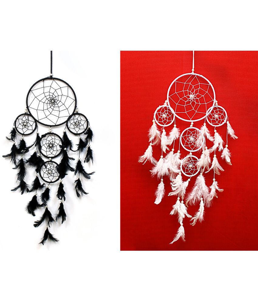     			Zimka - Multicolor Feather Dream Catcher - Pack of 2 ( 75 X 15 cms )