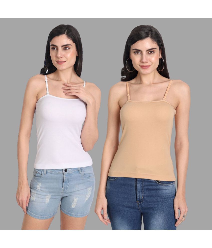     			AIMLY Cotton Slip - Beige Pack of 2