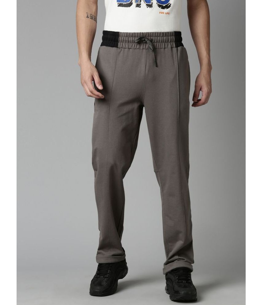 Breakbounce - Grey Cotton Men's Trackpants ( Pack of 1 )