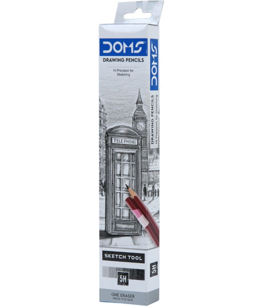     			Doms Drawing And Sketching 5H Pencil (Pack Of 80)