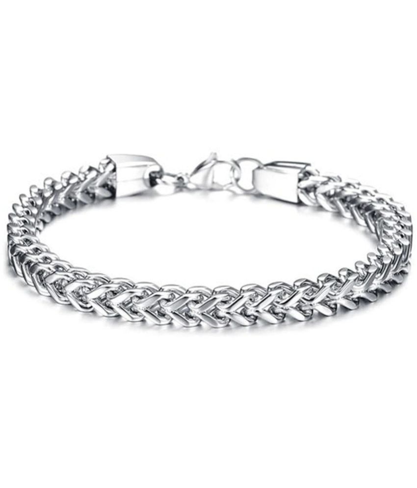     			FASHION FRILL - Silver Bracelet ( Pack of 1 )