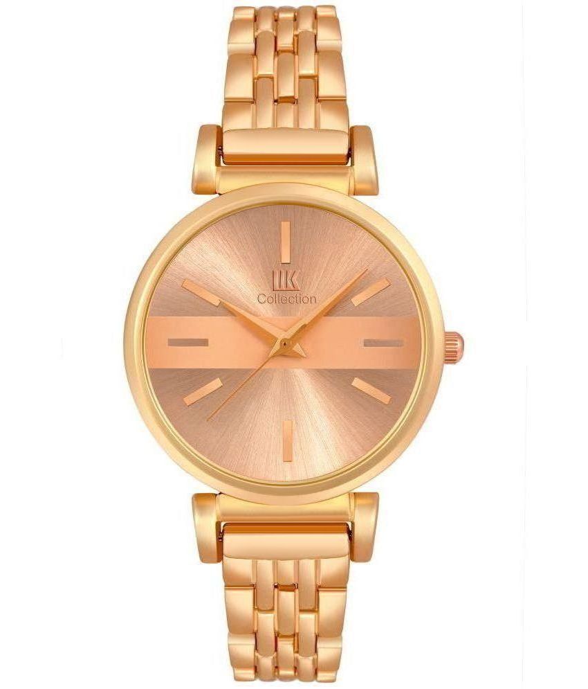     			IIK COLLECTION - Rose Gold Stainless Steel Analog Womens Watch