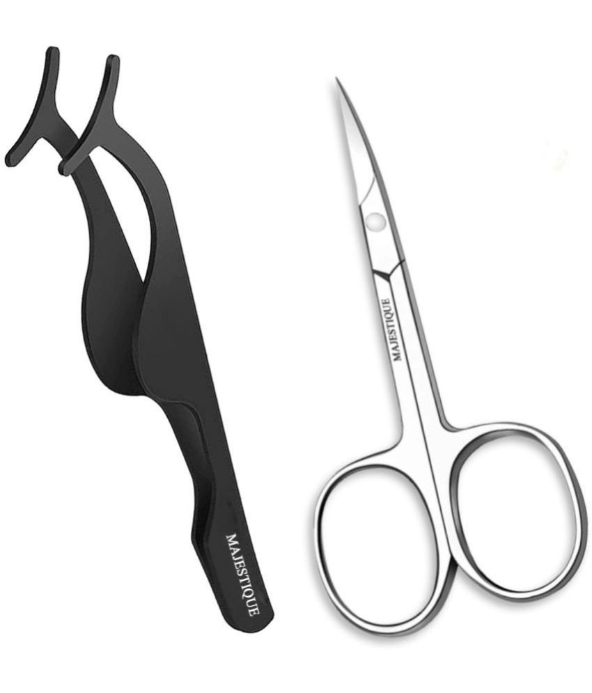     			Majestique Professional 2Pcs Set Pointed Small Scissor & Eyelash Curlers Extension Applicator