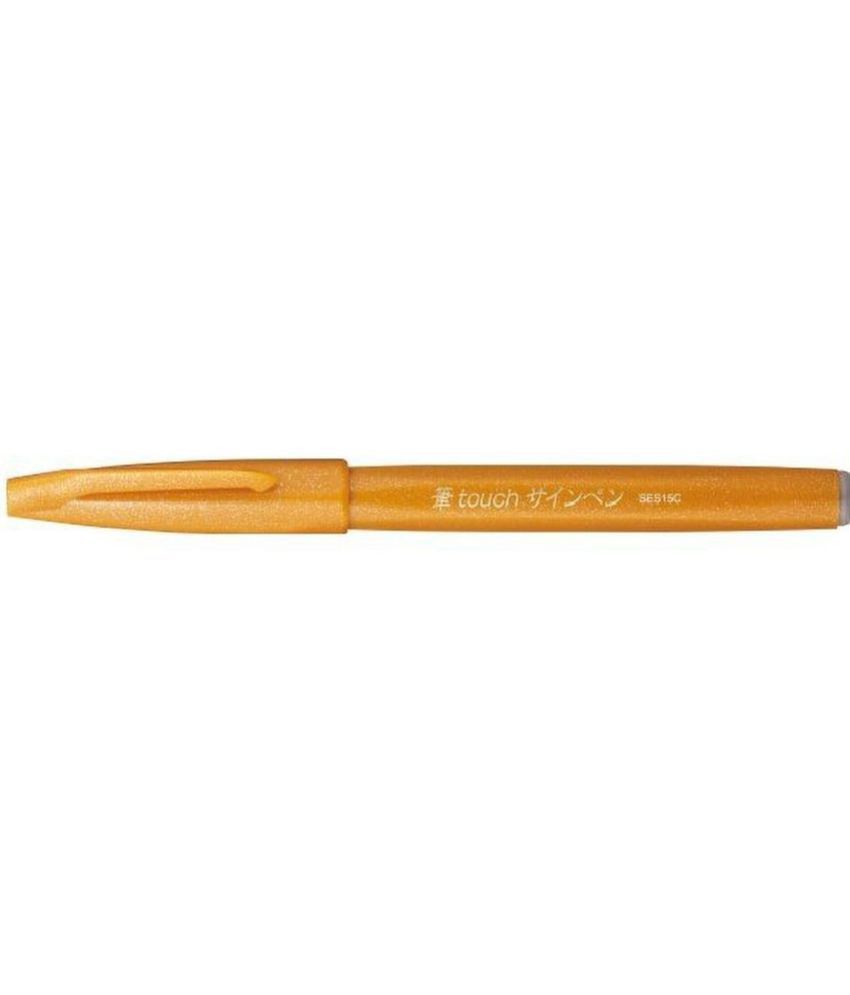     			Pentel Ses15C Fine & Flexible Brush Tip Nib Sketch Pens  With Washable Ink (Set Of 2, Yellow Ochre)