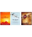 ( Combo Of 3 Pack ) The Alchemist & Ikigai The Japanese secret to a long and happy life & The Secret & Paperback , English Book By Paulo Coelho, Hector Garcia ,  Byrne Rhonda