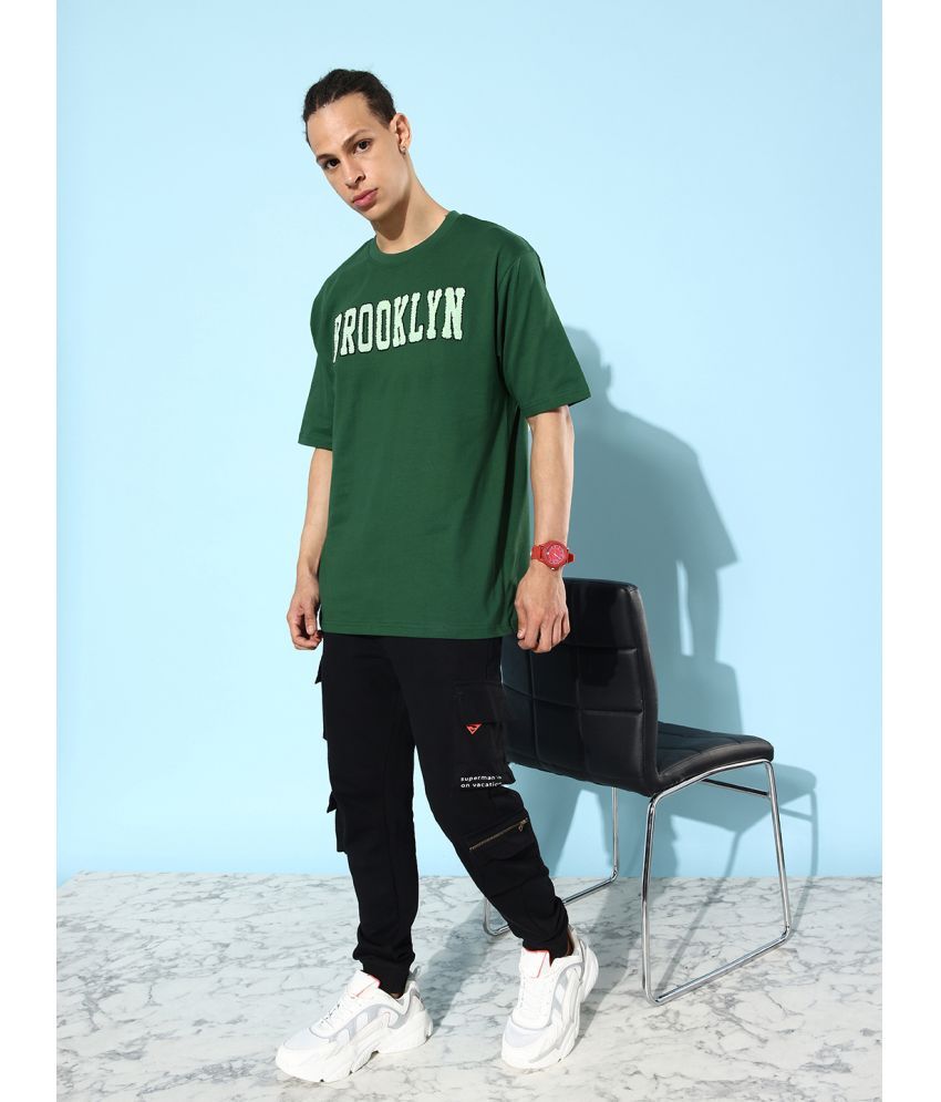     			Dillinger - Green Cotton Oversized Fit Men's T-Shirt ( Pack of 1 )