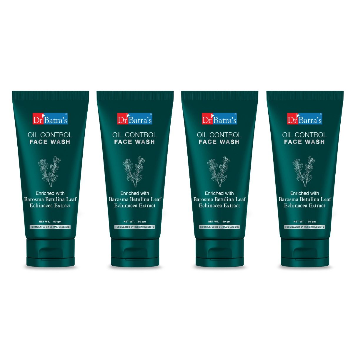     			Dr Batra's Face Wash Oil Control - 50 gm (Pack Of 4 For Men And Women)