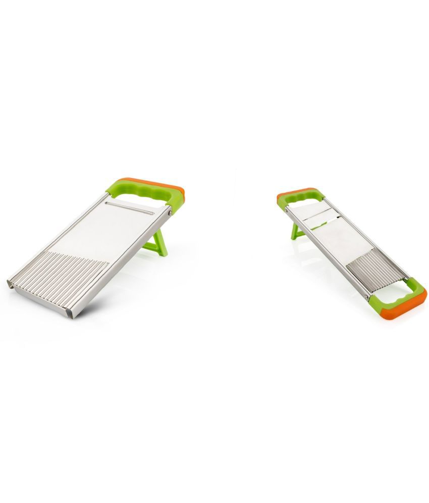     			HOMETALES - Stainless Steel Slicer,Dry Fruits Grater ( Pack of 2 ) - Green