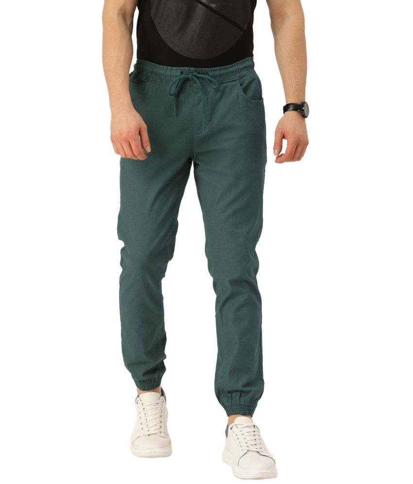     			IVOC Green Slim Joggers ( Pack of 1 )