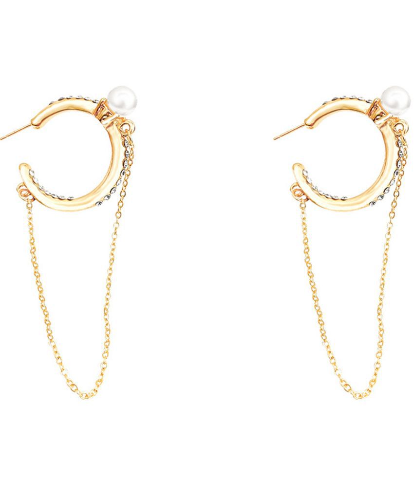     			Scintillare by Sukkhi - Gold Hoops Earrings ( Pack of 1 )