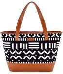 Lychee Bags Tote Bag Canvas Set of 1 ( Black )