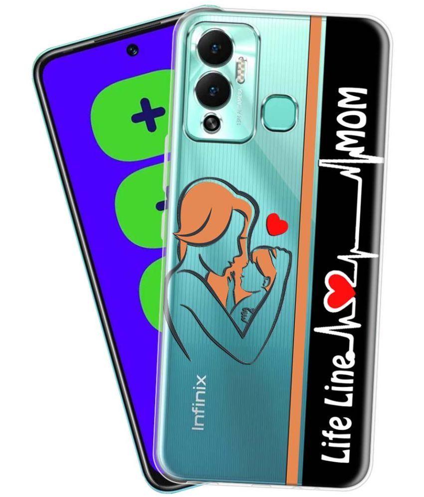     			Fashionury - Multicolor Printed Back Cover Silicon Compatible For Infinix Hot 12 Play ( Pack of 1 )