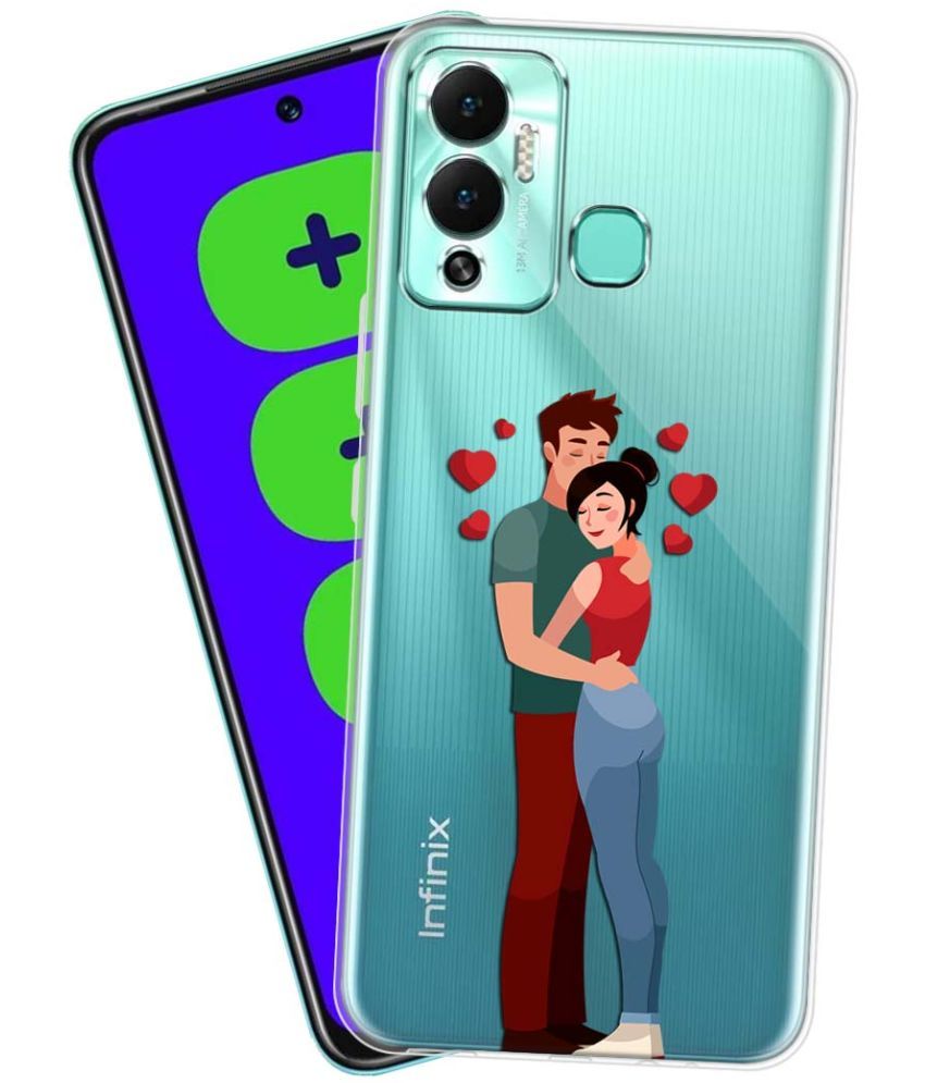     			Fashionury - Multicolor Printed Back Cover Silicon Compatible For Infinix Hot 12 Play ( Pack of 1 )