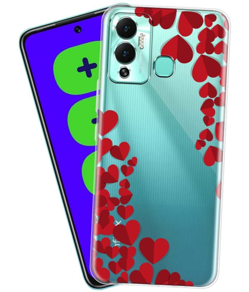     			Fashionury - Multicolor Printed Back Cover Silicon Compatible For Infinix Hot 12 Play ( Pack of 1 )