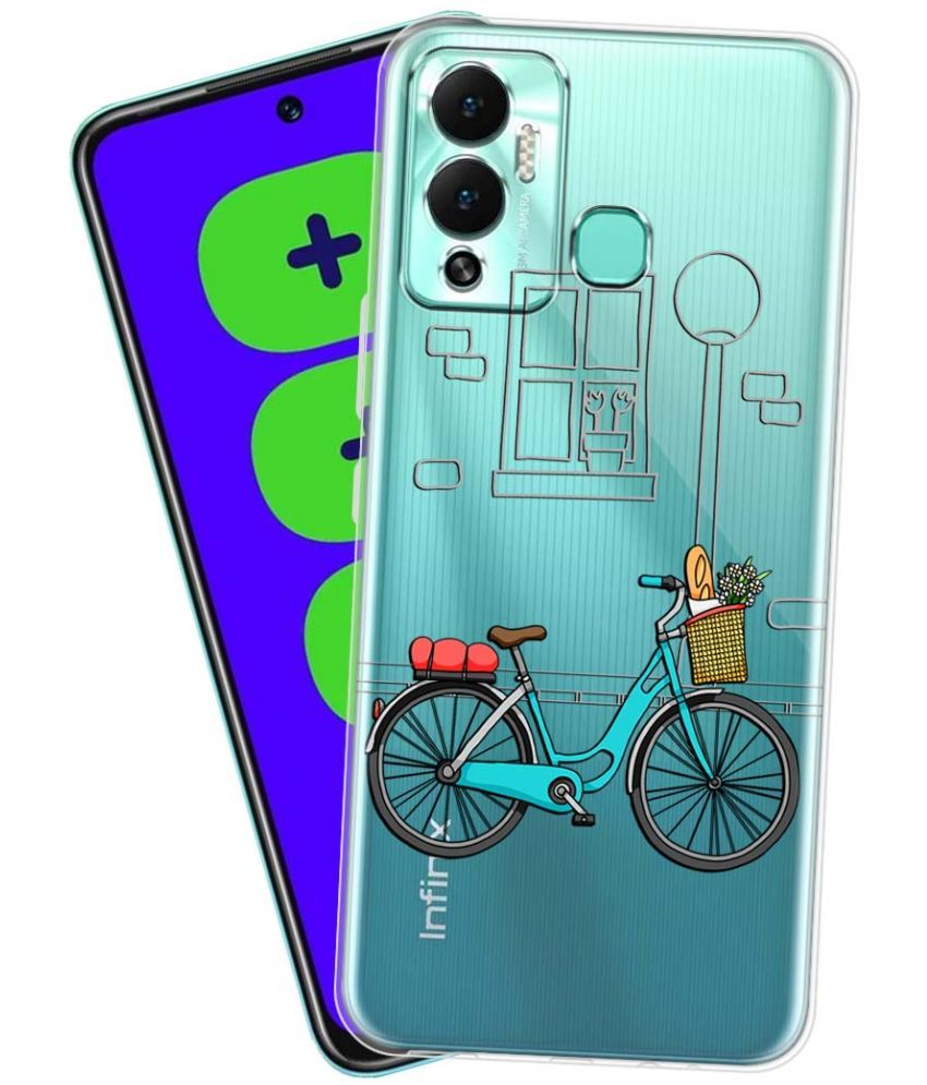     			Fashionury - Multicolor Printed Back Cover Silicon Compatible For Infinix Hot 12 Play ( Pack of 1 )