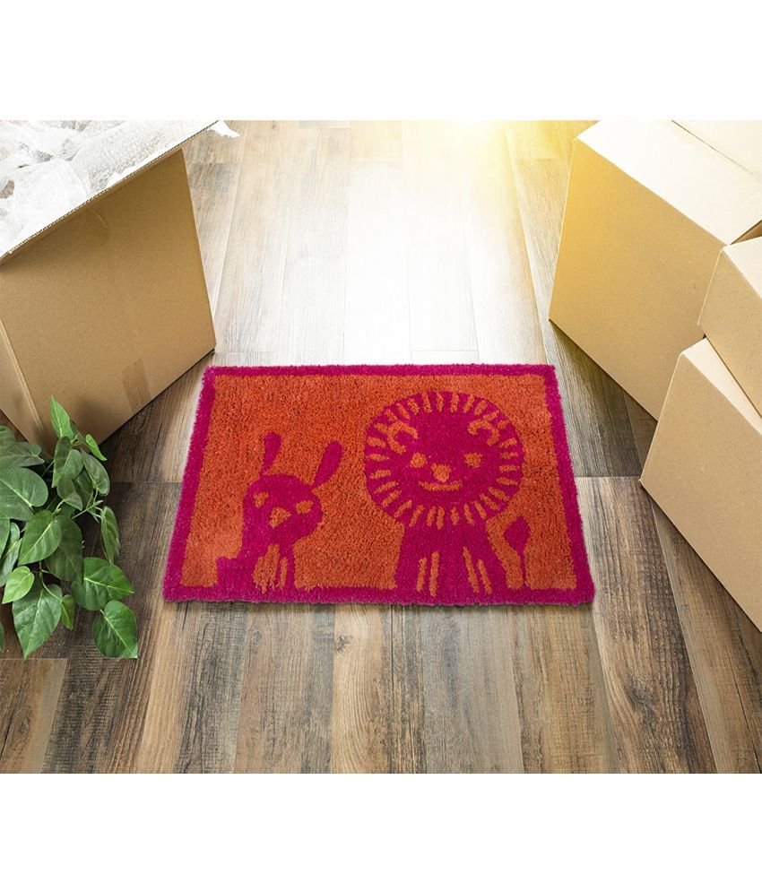     			Aazeem  Antiskid Cotton Door Mat ( 60 X 40 cm ) Single  Peach