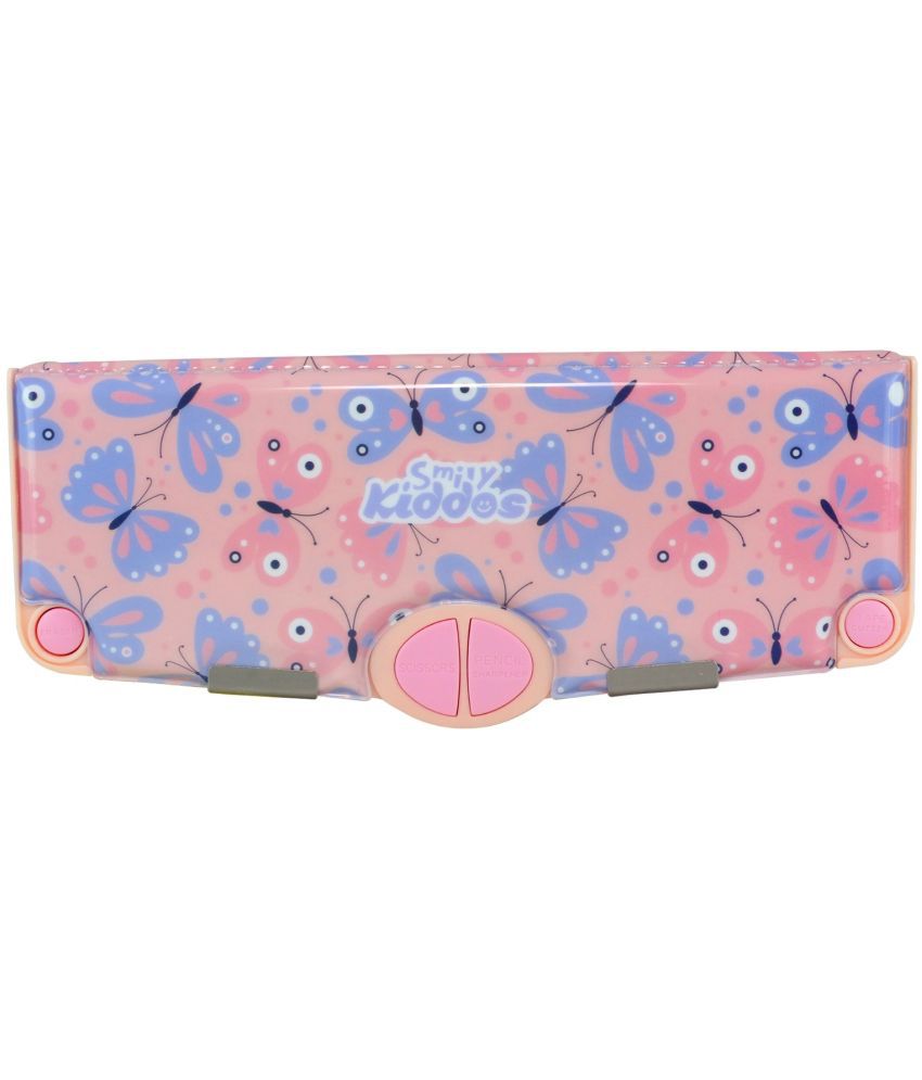     			Multi Functional Pop Out Pencil Box for Kids Stationery for Children - Butterfly Theme - Peach
