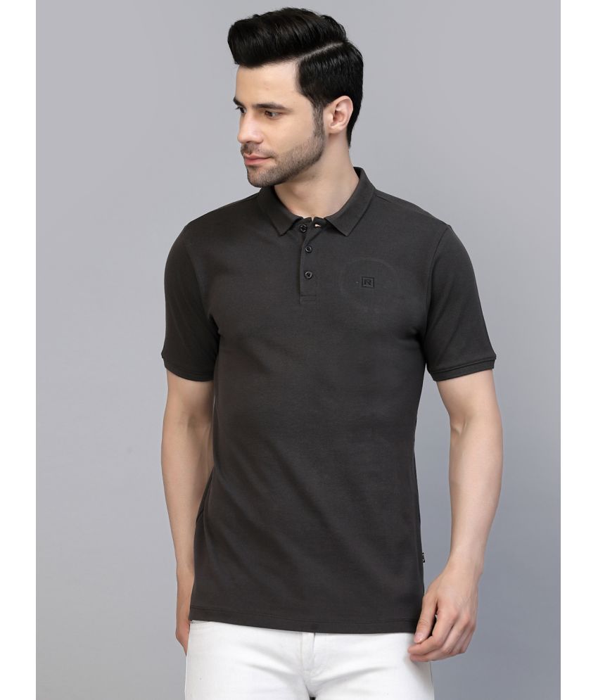     			Rigo - Charcoal Grey Cotton Slim Fit Men's Polo T Shirt ( Pack of 1 )