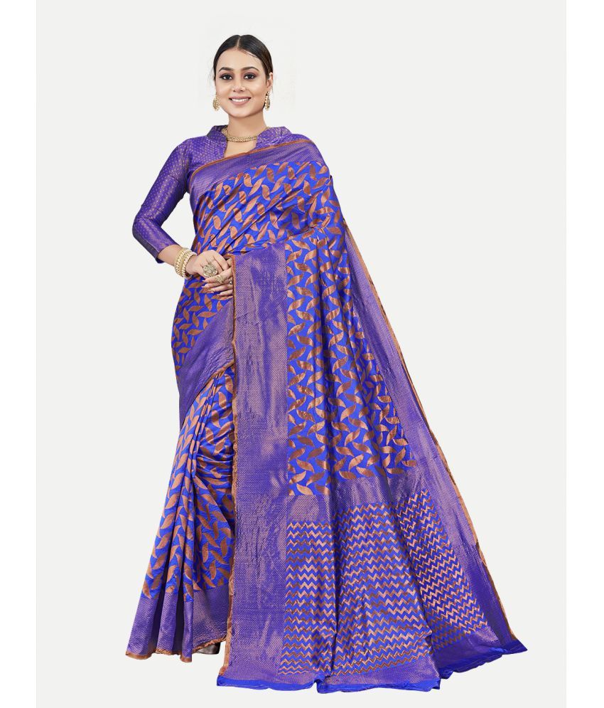     			tavas - Blue Georgette Saree With Blouse Piece ( Pack of 1 )