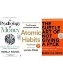 The Psychology of Money + Atomic Habits + The Subtle Art of Not Giving F*ck (set of 3 books)