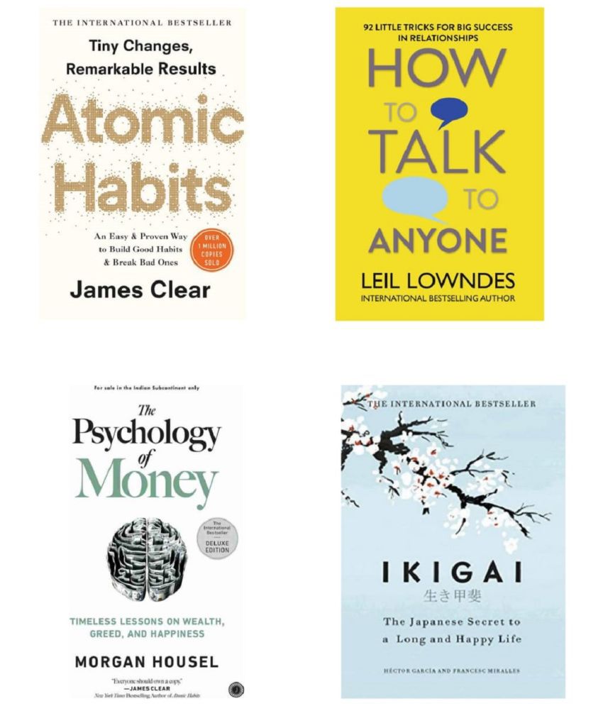     			Atomic Habits + The Psychology of Money + Ikigai + How to Talk to Anyone