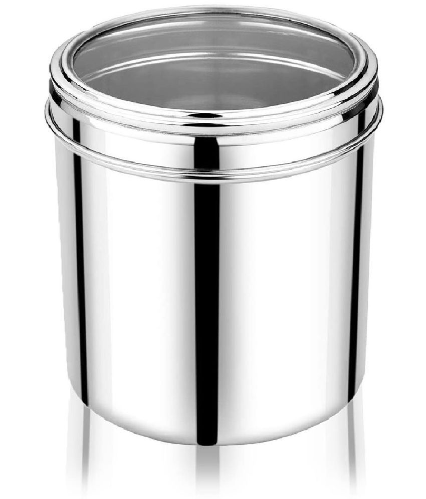     			Dynore - 1250 ml canisters Steel Silver Utility Container ( Set of 1 )
