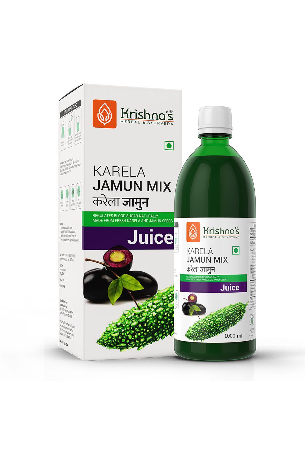     			Krishna's Herbal & Ayurveda Karela Jamun Mix Juice 1000ml