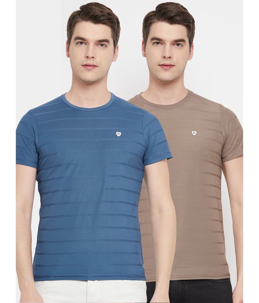     			OGEN - Multicolor Cotton Blend Regular Fit Men's T-Shirt ( Pack of 2 )