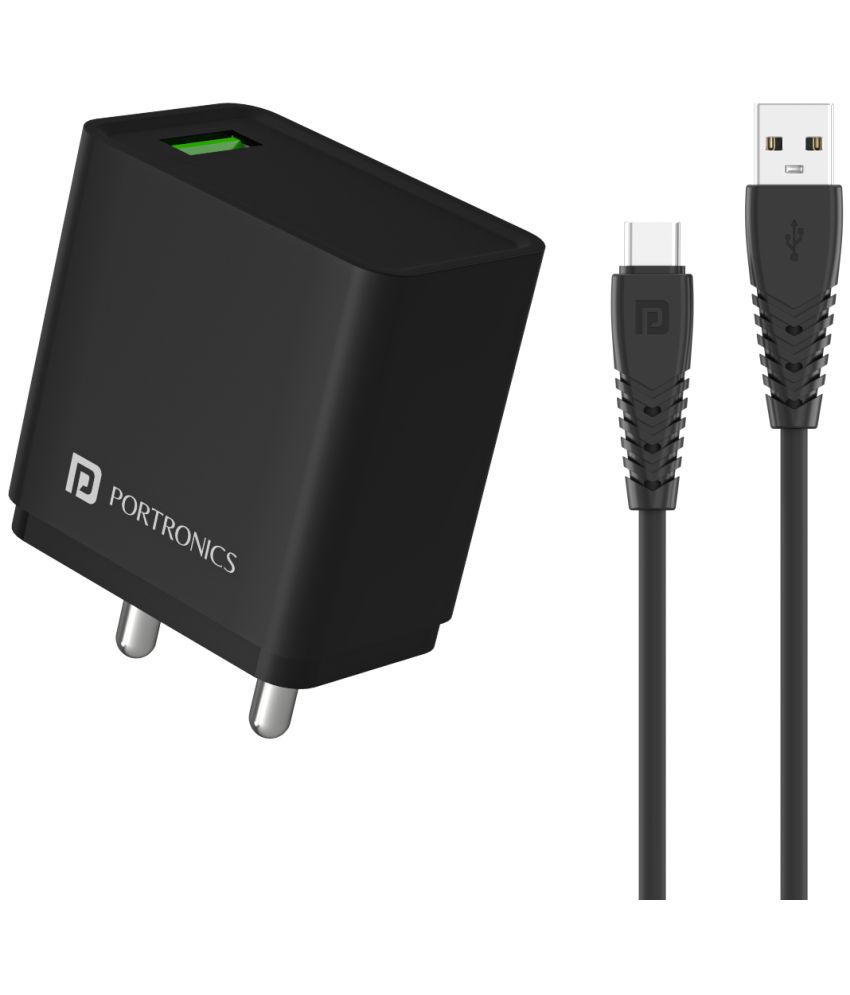     			Portronics - Type C 3A Wall Charger