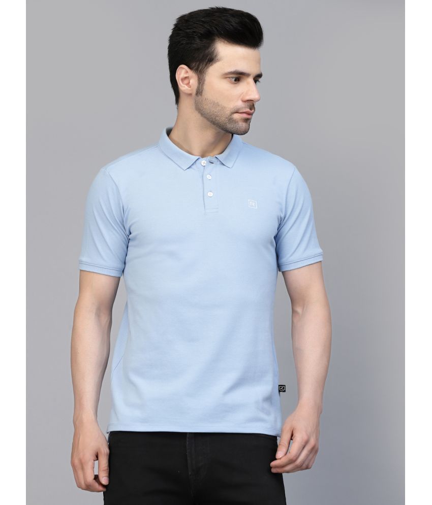     			Rigo - Light Blue Cotton Slim Fit Men's Polo T Shirt ( Pack of 1 )