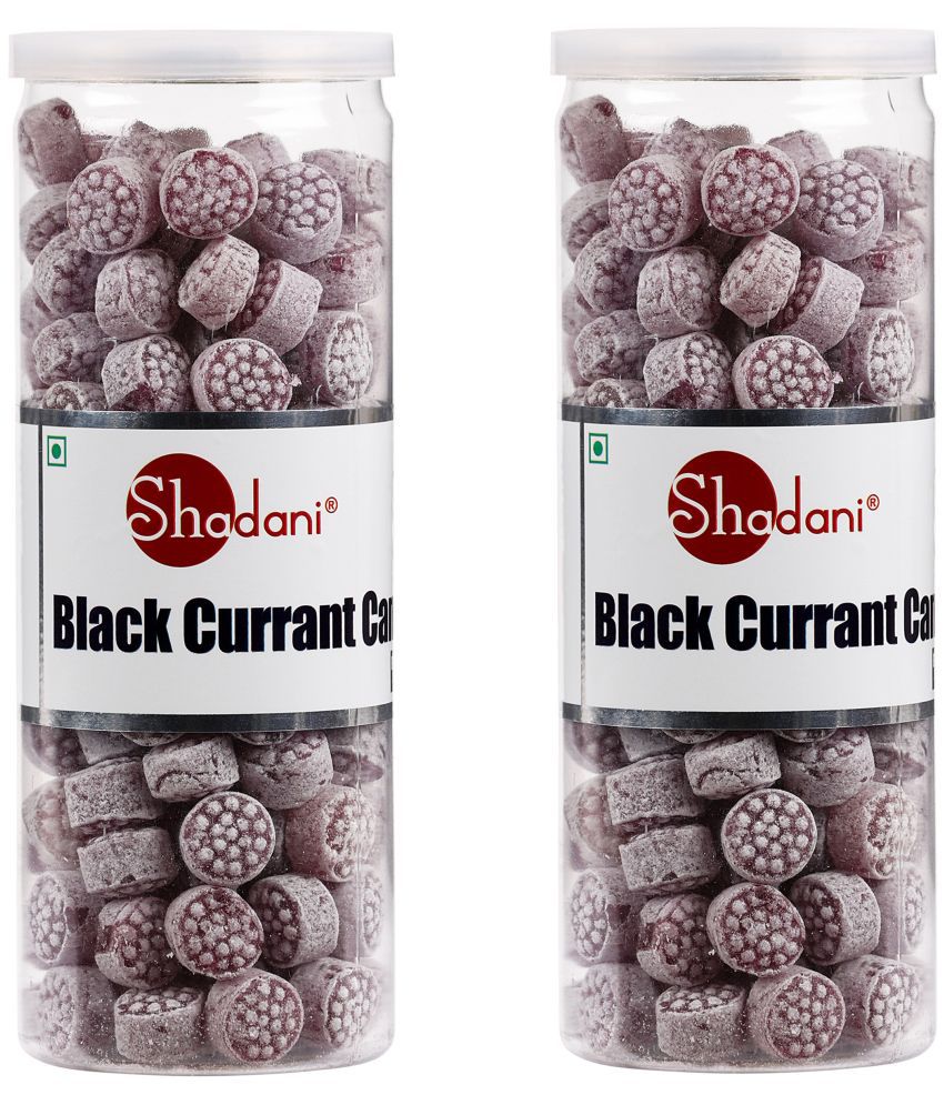     			Shadani Black Currant Candies Can 230g (Pack of 2)