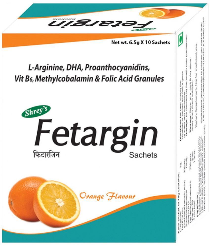     			Shrey's Fetargin Sachets With L-arginine, Vitamin B12 & DHA 65 gm Minerals Powder