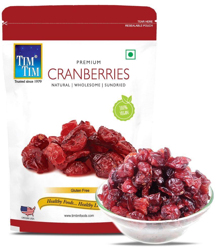     			Tim Tim Dried US Cranberries | Cranberry, Healthy Snacks, Dry Fruits, Seeds & Berries, (500g)