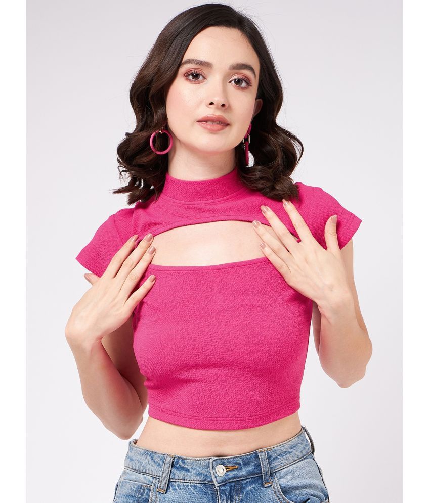     			Zima Leto - Pink Polyester Women's Crop Top ( Pack of 1 )