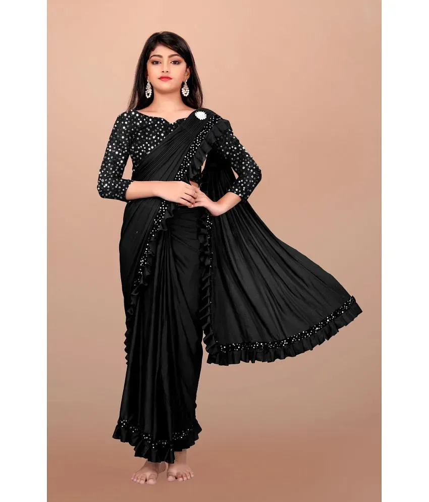 Vedatrayi - Maroon Lycra Girls Saree ( Pack of 1 ) - Buy Vedatrayi - Maroon  Lycra Girls Saree ( Pack of 1 ) Online at Low Price - Snapdeal