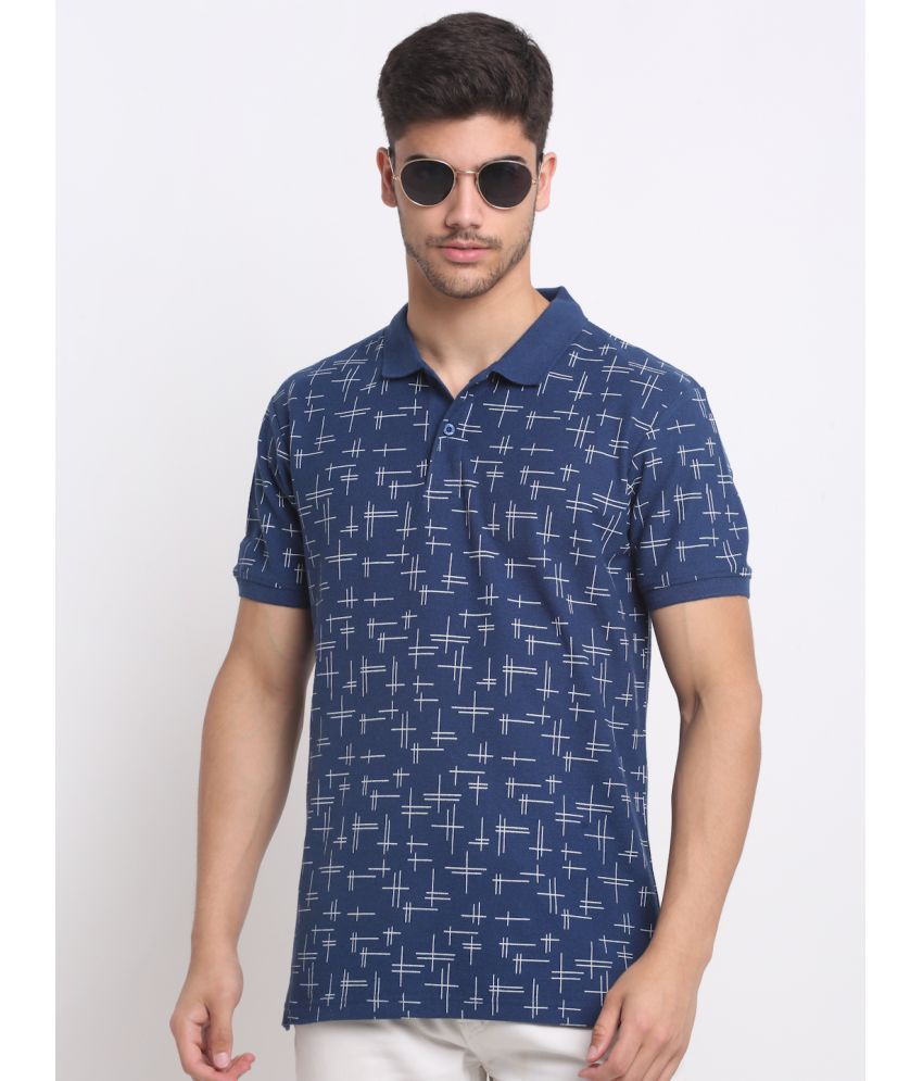     			Affordable AF - Navy Cotton Blend Regular Fit Men's Polo T Shirt ( Pack of 1 )
