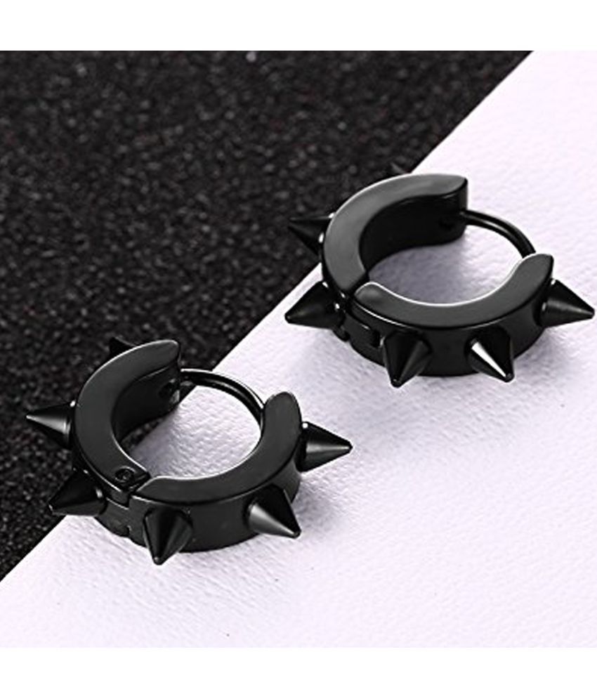 Fashion Frill Spikes Earrings Women Black Stylish Drop Earrings For Men Boys Anniversary Gift Jewellery accoseries