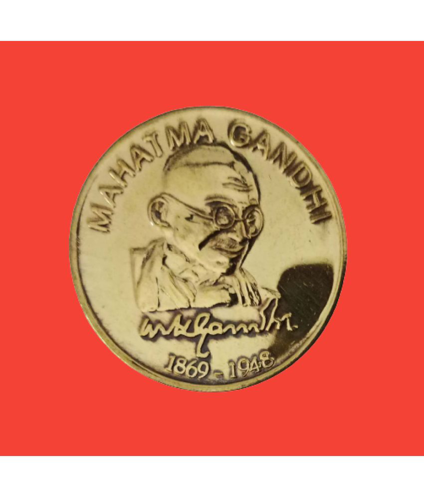     			Hop n Shop - Mahatma Gandhi 24kt Gold Plated UNC 1 Numismatic Coins
