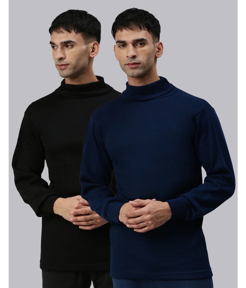     			Pack of 2 Lux Cottswool - Multicolor Cotton Blend Men's Thermal Tops