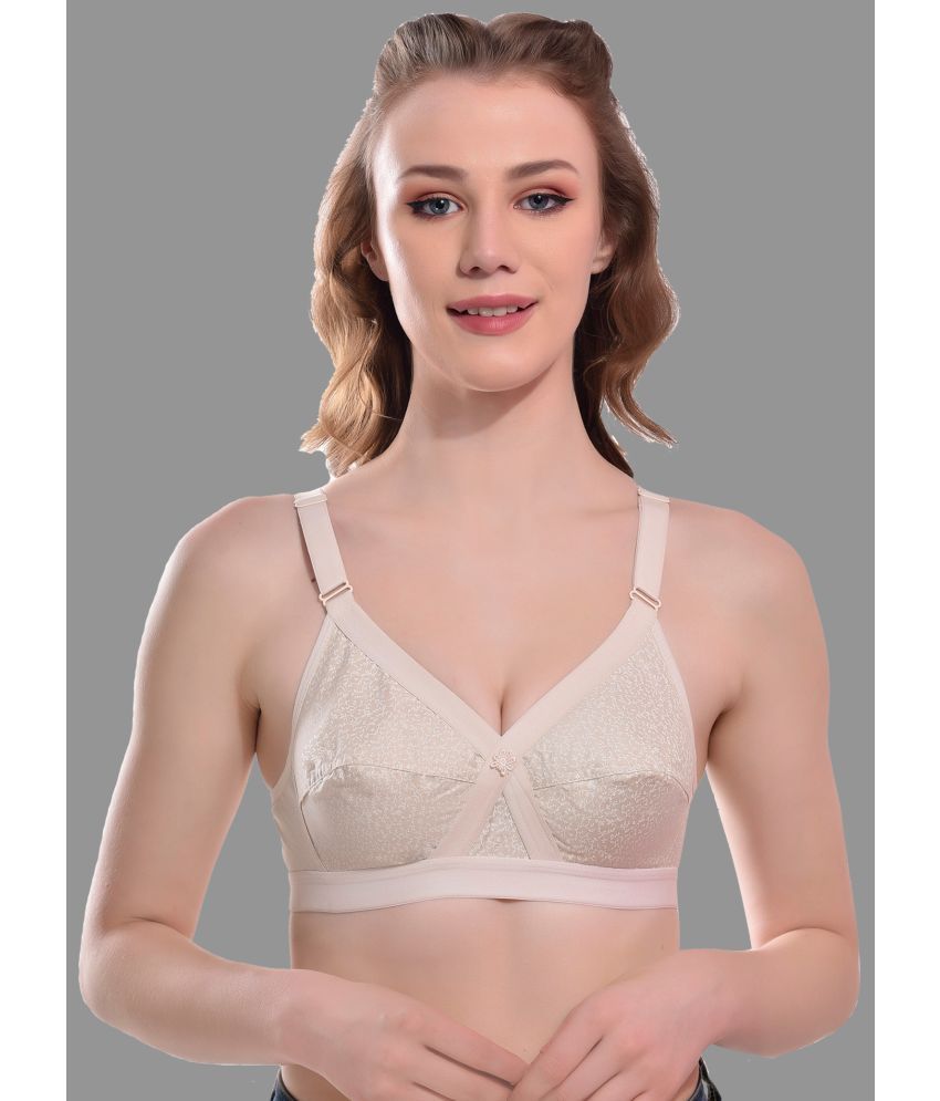     			Madam - Beige Cotton Blend Non Padded Women's Everyday Bra ( Pack of 1 )