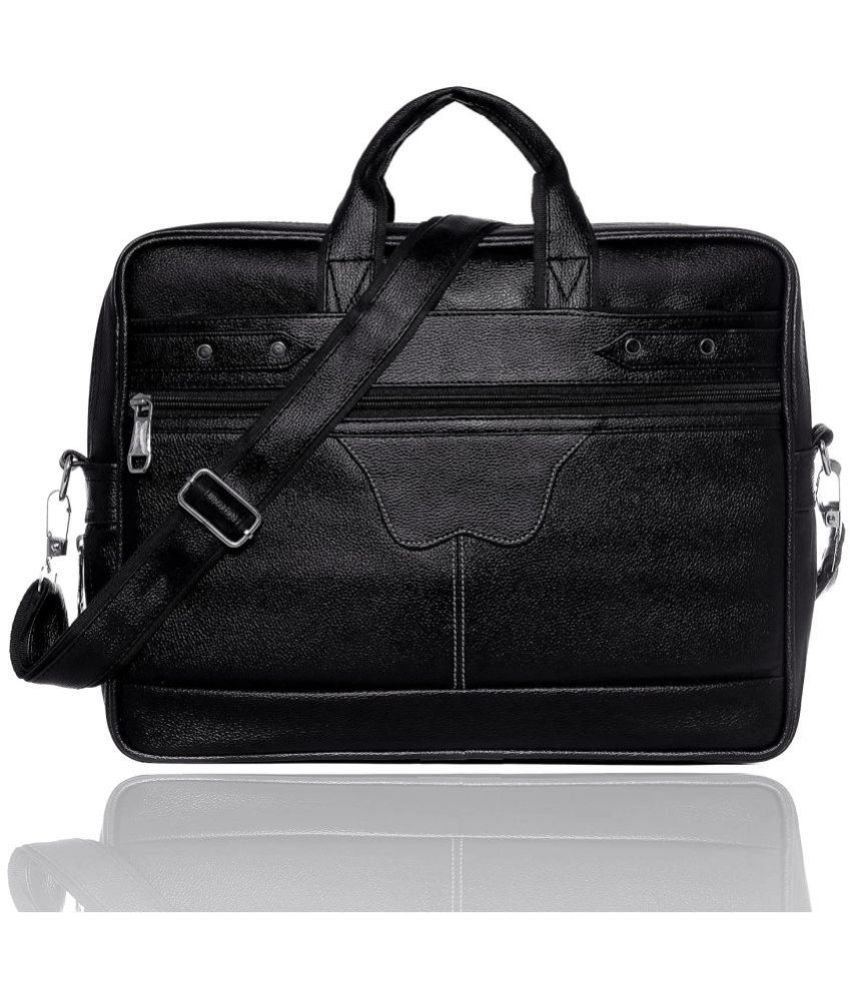     			samtroh - Black Solid Messenger Bag