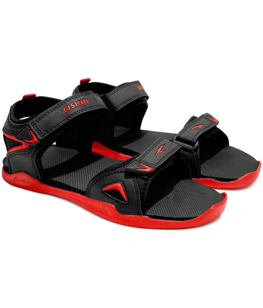     			ASIAN - Black Men's Floater Sandals