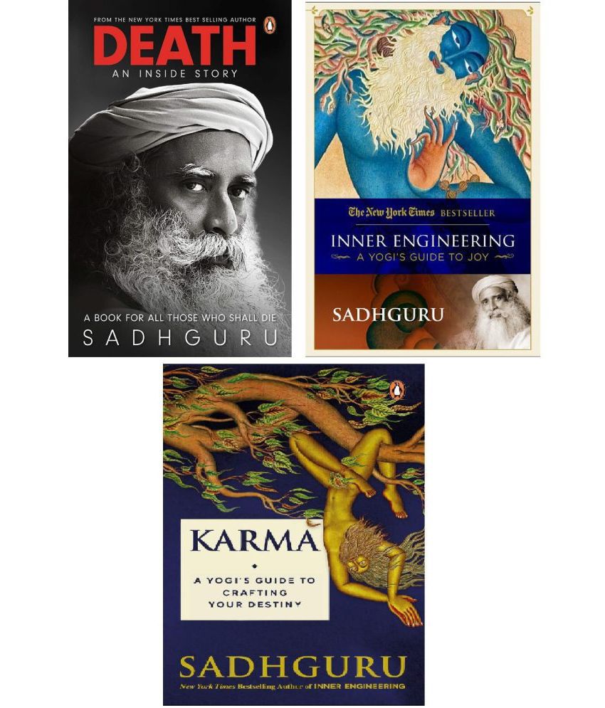     			Death + Inner Engineering + Karma: Sadhguru 3 Books Set (English, Paperback)