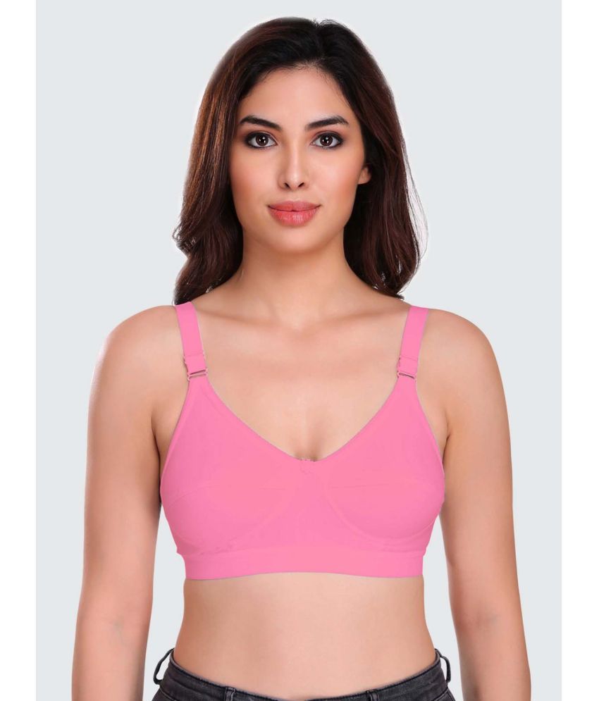     			Eve's Beauty Cotton Blend Non Padded Women's Everyday Bra ( Pink )